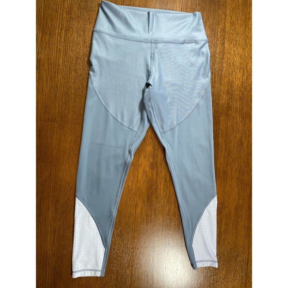 Adidas Believe This Shiny High Rise 7/8 Training Tights Blue Size Medium Running